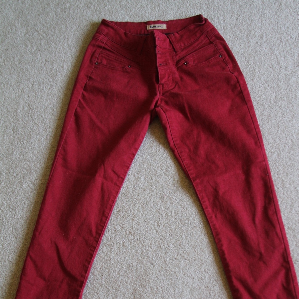 High waisted Red Jeans